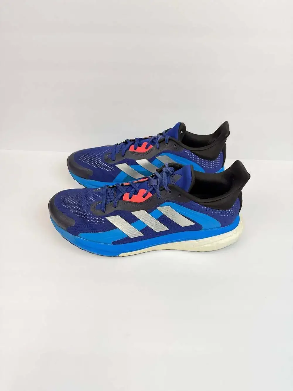 Adidas SolarGlide 4 ST Men's Running Shoes - Blue Silver Red Size 10